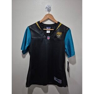 Womens Medium Jacksonville Jaguars NFL Pro Line Jersey‎ Black Teal Football